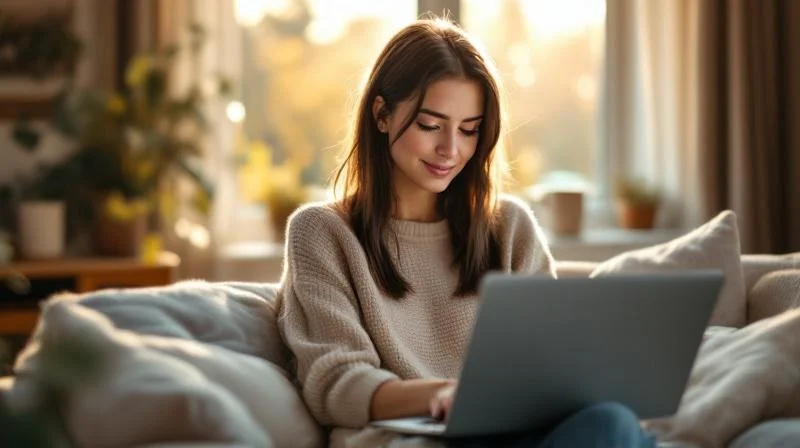 Mann arbeitet konzentriert am Laptop in einem Buero in Braunschweig